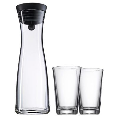 VORBEI! WMF Wasserkaraffe Basic 1 Liter + 2 Gläser für 29,95€