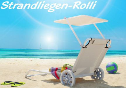 OSKAR Alu Strandliegen Rolli mit Dach im Doppelpack für 49,90€