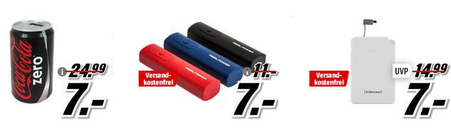 Media Markt: Powerbank Preiskracher   z. B. REALPOWER PB 260 Alu Powerbank 2600 mAh für 4€