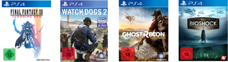 Saturn: Top Spiele zu Aktionspreisen   z.B. Watch Dogs 2 für 19,99€