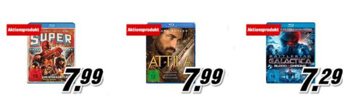 Media MArkt: 3 Actionfilme auf Blu ray für 18€