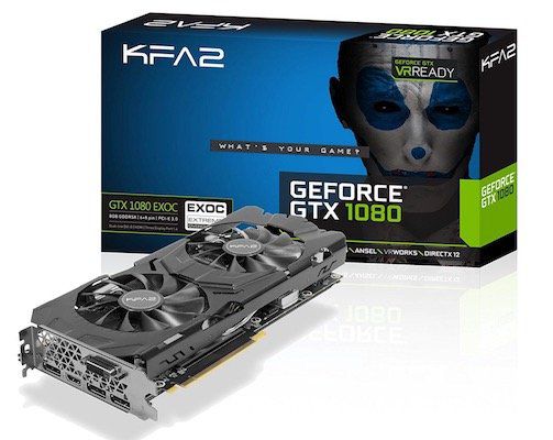 KFA2 GeForce GTX 1080 EX OC 8GB Grafikkarte für 477€ (statt 560€)