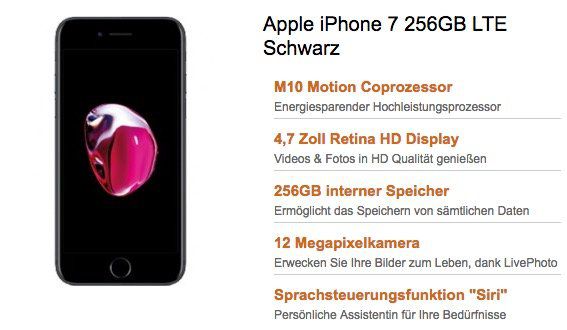 Telekom Magenta Mobil M mit 4GB LTE (Friends 6GB) für 54,74€ mtl. + iPhone 7 mit 256GB für nur 1€