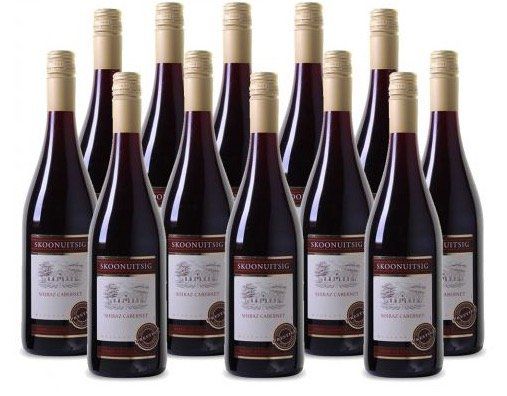 12 Flaschen Südafrikanischer Skoonuitsig Prestige Shiraz Cabernet Rotwein für 39,99€