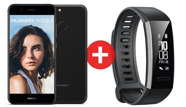 Huawei Nova 2 Smartphone + Huawei Band 2 Pro Fitness Armband für 1€ (statt 493€) + otelo Flat mit 4GB für 24,99€ mtl.