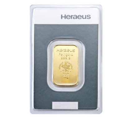 10 Gramm Goldbarren Heraeus Gold 999,9 Feingold für 322,15€ (aktueller Wert 357€)