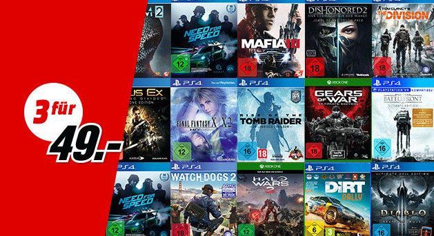 3x PS4, Switch, Xbox oder PC Games für nur 49€