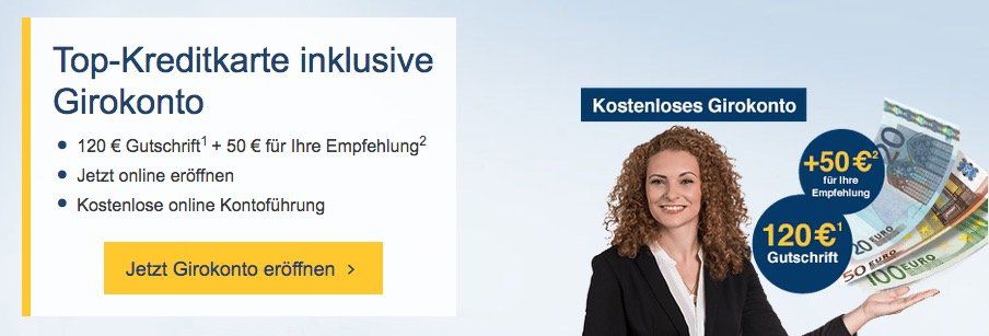 Bis zu 120€ für gratis Girokontoeröffnung bei der 1822direkt + 50€ für Weiterempfehlung