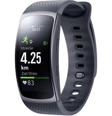 Samsung Gear Fit 2 Fit­ness Tra­cker in Größe S oder L für 74,79€ (statt 129€)