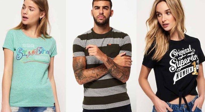 Superdry T Shirts für Damen und Herren   über 20 verschiedene Modelle für 10,35€