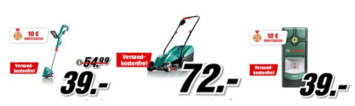 Media Markt Bosch Tiefpreisspätschicht   z. B. BOSCH ARM 3200 Rasenmäher für 72, € Rasentrimmer für 29,99€