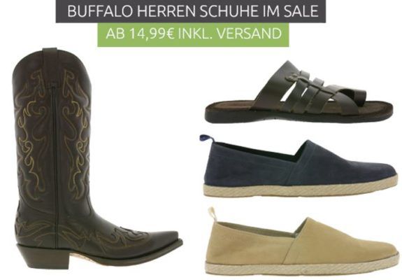 Buffalo Herren Schuhe mini Sale   Verona Echtleder Cowboystiefel statt 103€ für 39,99€