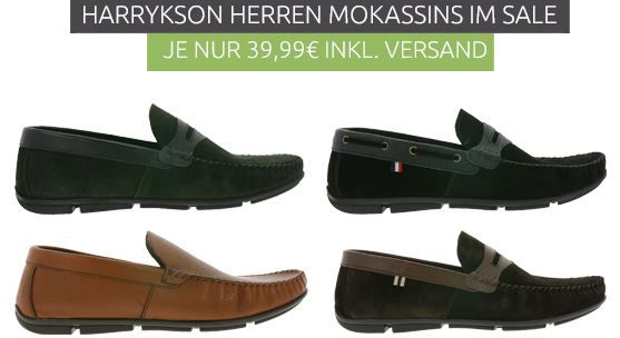 Harrykson Classic Herren Echtleder Mokassins statt 73€ für 39,99€