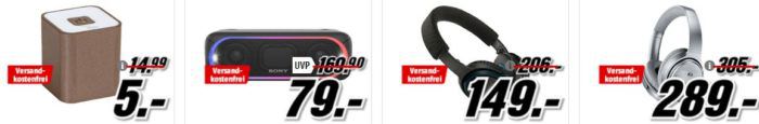 Media Markt Restposten Aktion   z.B. ULTRON Boomer Viva Bluetooth Lautsprecher für 5€