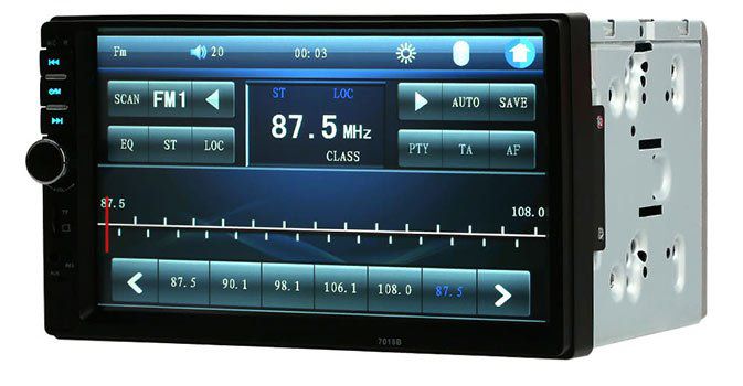 Universelles 7 Touchscreen Radio mit MP4, MP3, Bluetooth, USB Port, SD Slot inkl. Rückfahrkamera für 51,52€