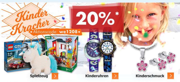 Karstadt Kracher mit z.B. 20% auf Kinderuhren  Schmuck und Spielzeug