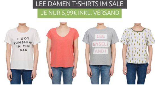 LEE Damen T Shirt Sale   57 Modelle für je 5,99€