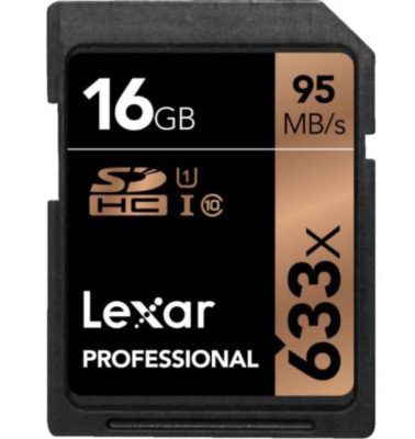 Lexar Professional 633x 16GB SDHC UHS I Speicherkarte für 7€ (statt 9€)