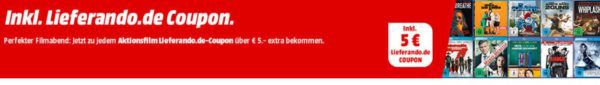 Media Markt: DVD & Blu ray Aktion ab 5,99€ + 5€ Lieferando Coupon