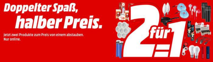 Media Markt: 2 zum Preis von 1   günstige Pfannen, Becher, Selfi & USB Sticks, Powerbanks ....