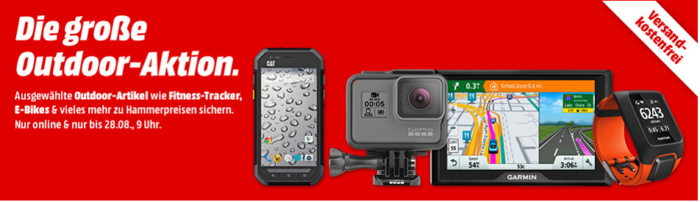 Media Markt Outdoor Aktion: günstige Action Cams, eBikes, Wearables und Outdoor Handys