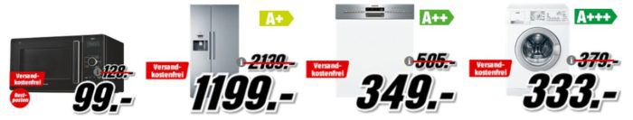 Media Markt Preishammer   günstige Haushaltsgerät   z.B. Side by Side Kombi NEFF K3990X7 statt 1.999€ für 1.199€