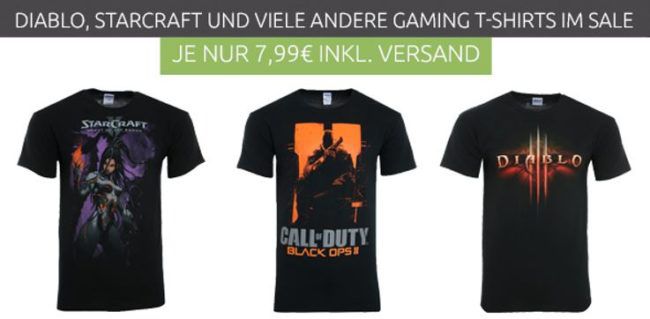 Diablo und andere Blizzard Gamer Herren Shirts für je nur 7,99€