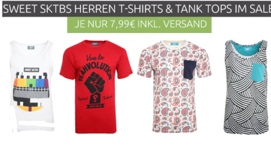 Sweet SKTBS   Herren Print und Logo T Shirts für je 7,99€