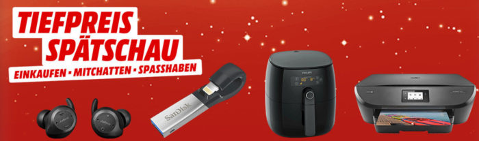 Media Markt Tiefpreisspätschau: u.a. PHILIPS HD9641/90 Airfryer Friteuse statt 194€ für 129, €