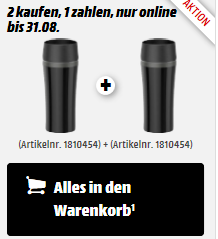 EMSA Travelmug Fun Isolierbecher im Doppelpack für 14€ (statt 28€)