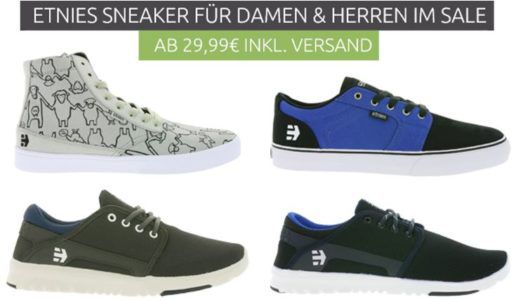 Etnies Herren Sneaker Sale ab 29,99€   z.B. etnies Scout in Grau statt 44€ für 29,99€