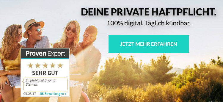 TOP: Privathaftpflicht inkl. Drohnenversicherung als Flatrate für 66€ pro Jahr