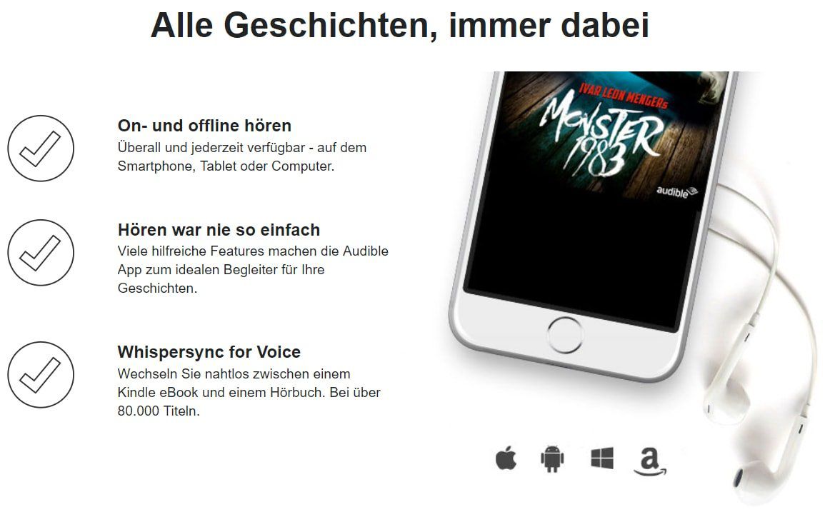 Screenshot Angebote Audible