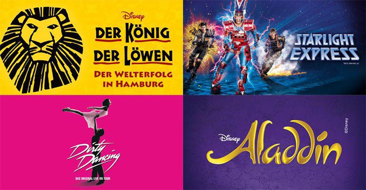 Musicalreisen mit ÜN & Frühstück ab 79€    z.B. Aladdin, König der Löwen uvm.