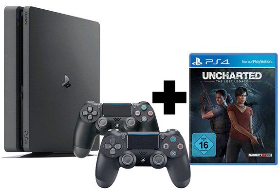 Playstation 4 slim 1TB + 2. Controller + Uncharted: The Lost Legacy für 250,75€ (statt 344€)