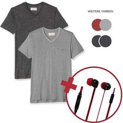 Mick Morrison Herren Shirts im 2er Pack bis 3XL inkl. Kopfhörer für je 14,95€