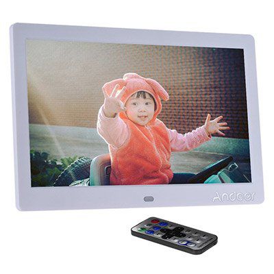 Andoer 10 LCD Bilderrahmen (1024x600) mit Uhr, MP3, MP4 & Fernbedienung für ~34€ (statt 57€)