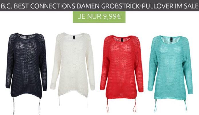 B.C. Best Connections Damen Grobstrick Pullover statt 18€ ab je 9,99€