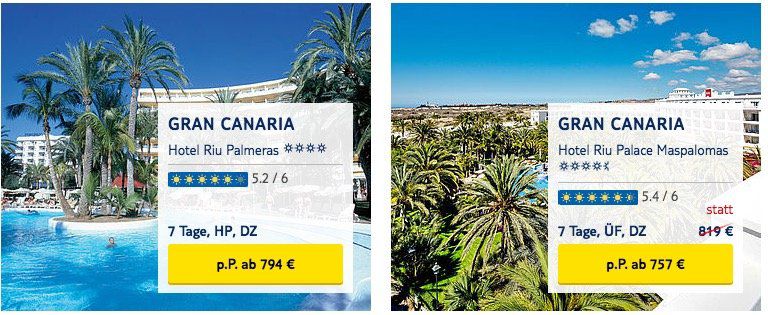 RIU Hotels ab 299€ bei TUI buchen und 100€ pro Person (!) auf Pauschalreisen sparen