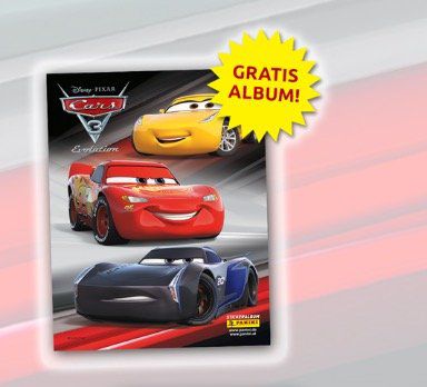 Gratis Panini Cars 3 Stickeralbum + 6 Sticker bestellen