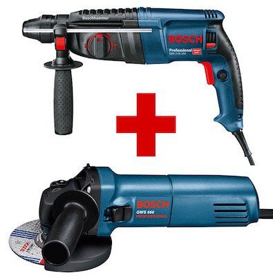 Bosch Professional Set   Bohrhammer GBH 2 26 DRE & Winkelschleifer GWS 660 für 142,48€ (statt 215€)