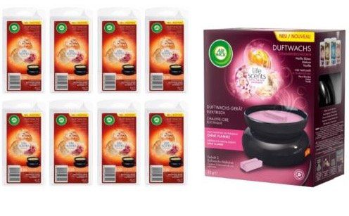 Air Wick Duftwachs Starter Set Sommervergnügen + 8er Pack Nachfüller für 24,99€