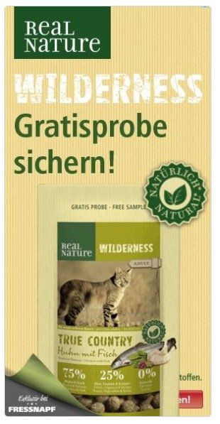 Gratis Futterprobe von REAL NATURE für Hunde oder Katzen