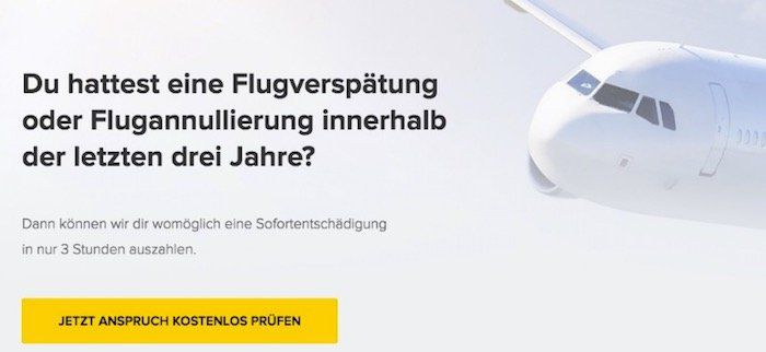 Bis zu 400€ Sofortentschädigung bei Flugverspätung oder Flugannullierung (bis 3 Jahre rückwirkend)