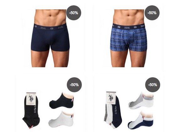 Unterwäsche Sale bei TOP12   z.B. 12er Pack Boxershorts für 24,12€