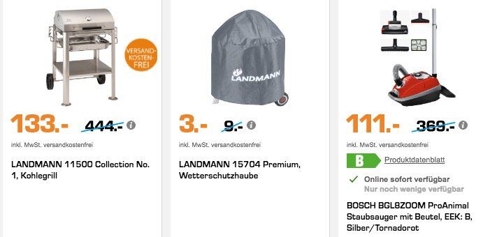 Schnell! Saturn Blitzangebote   z.B. Wurstklemme nur 1€ oder Elektrogrill nur 12€