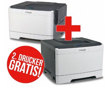 Knaller! Lexmark CS310dn Farblaserdrucker für 79€ + 2. Drucker GRATIS!