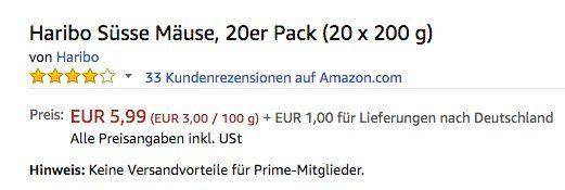 Vorbei! 20er Pack Haribo Süsse Mäuse für 6,99€