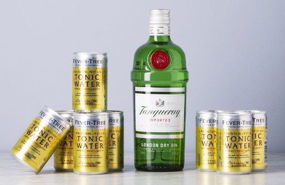 Tanqueray London Dry Gin + 8er Set Fever Tree Indian Tonic für 20,88€
