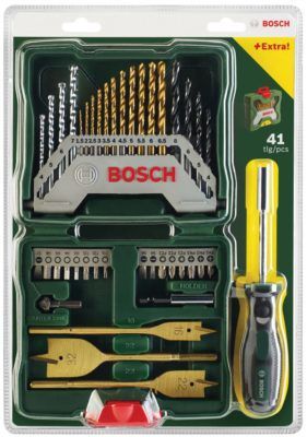 Bosch X Line TX PZ PH   Bit Satz 41 tlg. inkl. Metall u. Steinbohrer statt 20€ für nur 9,99€